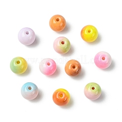 100Pcs Two-tone Opaque Spray Painted Glass Beads&nbsp;GLAA-CJ0002-94