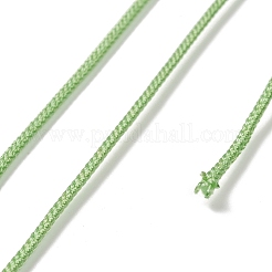 16mの丸型ナイロン編みコード  壁掛け用  工芸  ギフト包装  ダークシーグリーン  2mm  約17.50ヤード（16m）/ロール&nbsp;OCOR-I013-01A