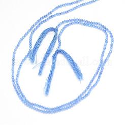 Natural Blue Chalcedony Bead Strands&nbsp;G-G914-2mm-16