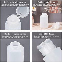 DIYの空のプラスチックプレスポンプボトルセット  防水ステッカーラベル付き  プラスチック漏斗ホッパーとドロッパー  ホワイト  100ml / 160ml / 180ml  6個/セット&nbsp;DIY-BC0010-86