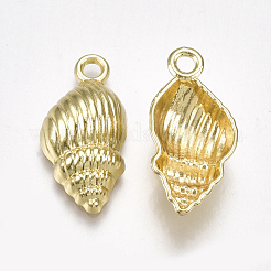 合金ペンダント  巻き貝の形  ライトゴールド  24x11.5x5.5mm  穴：2mm&nbsp;PALLOY-T065-43