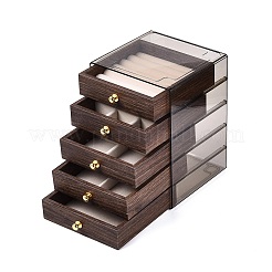 5-Tier PET Plastic Jewelry Storage Drawer Boxes&nbsp;CON-N016-04