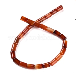 天然石赤瑪瑙ビーズ連売り  染め＆加熱  コラム  15x9.5~10mm  穴：2mm  約27個/連  16.14''（41センチメートル）&nbsp;G-NH0019-A03-04