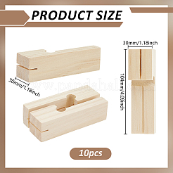 木製ラインブロック10個  ラインプーラープレーナー  アンティークホワイト  104x30x30mm&nbsp;WOOD-GO0001-26