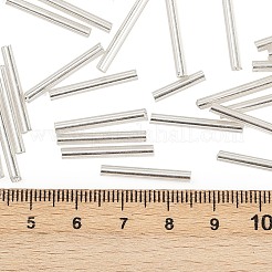 Silver Lined Transparent Glass Bugle Beads&nbsp;SEED-R028-2x20-B02