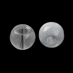 模造キャットアイガラスシードビーズ  ツートン  ラウンド  ホワイト  4x3mm  穴：1.2mm  約10g /セット  140個/セット&nbsp;GLAA-U006-01E