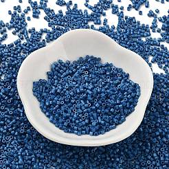 焼付塗装ガラスシードビーズ  シリンダー  マリンブルー  2x1.5mm  穴：1mm  約5599個/50g&nbsp;X-SEED-S042-05B-75