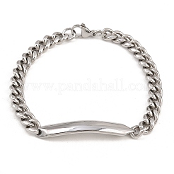 304 Stainless Steel Cuban Link Chain Bracelets for Men Women&nbsp;BJEW-G766-05P-01