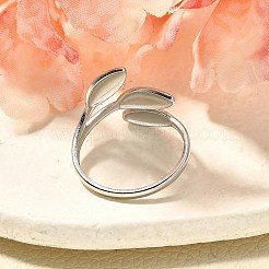 304 Stainless Steel Open Cuff Rings for Unisex&nbsp;RJEW-R010-07S