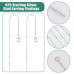 925 Sterling Silver Stud Earring Findings&nbsp;STER-DC0001-93