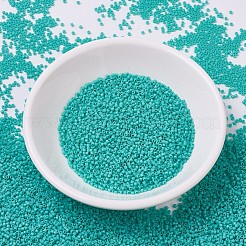 MIYUKIデリカビーズ小  シリンダー  日本製シードビーズ  15/0  （dbs0729)不透明なターコイズグリーン  1.1x1.3mm  穴：0.7mm  約175000個/袋  50 G /袋&nbsp;SEED-X0054-DBS0729