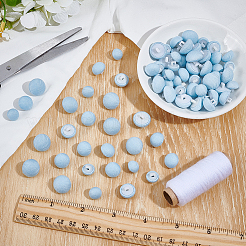 72Pcs 3 Styles 1-Hole Cloth Aluminum Shank Buttons&nbsp;DIY-NB0014-75A