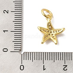 Brass Micro Pave Cubic Zirconia Pendants&nbsp;KK-C072-47G