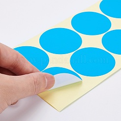 粘着ステッカー  フラットラウンド  ミックスカラー  21x11x0.02cm  ステッカー：5cm  8色  48個/カラー  384個/セット&nbsp;DIY-CP0002-64