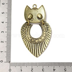 Tibetan Style Alloy Pendant Rhinestone Settings&nbsp;TIBEP-L021-03AB