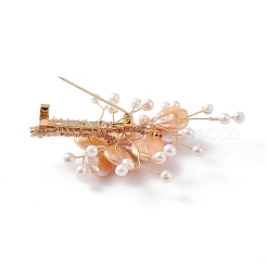 Wedding Corsage Natural Keshi Pearl Brooch&nbsp;JEWB-BR00061-02