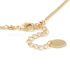Brass Natural Pearl Pendant Necklaces&nbsp;NJEW-L119-04G