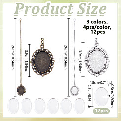 12Pcs 3 Colors Alloy Pendant Decorations&nbsp;HJEW-NB00234