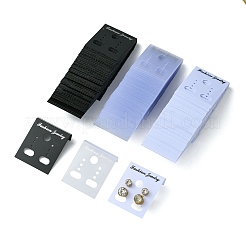 180個 3スタイルの長方形プラスチックイヤリングディスプレイカード  耳栓に使用  ミックスカラー  3.7~3.8x3cm  180pc  60個/スタイル&nbsp;EDIS-FS0001-01D