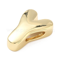 Brass Initial Beads&nbsp;KK-B167-27G-01Y