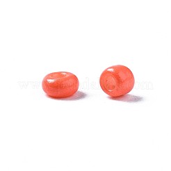 12/0 ガラスシードビーズ  焼き付け塗料  丸い穴  ラウンド  鮭色  2~3x1.5~2mm  穴：0.8mm  約450g /ポンド&nbsp;SEED-S060-A-F419