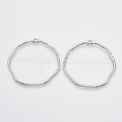 Alloy Open Back Bezel Pendants&nbsp;X-PALLOY-S121-82B-P
