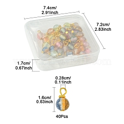 40Pcs Gradient Color Resin Pendants&nbsp;PALLOY-FS00029
