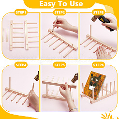 Wooden Drain Rack&nbsp;AJEW-WH0752-428