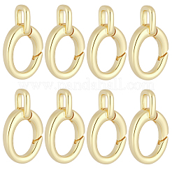 8Pcs Brass Spring Gate Rings&nbsp;KK-BBC0028-43G