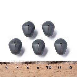 不透明なアクリルビーズ  ナゲット  グレー  12.5x18x13mm  穴：1.6mm  約360個/500g&nbsp;MACR-S373-146-A03