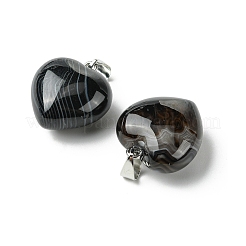 Natural Banded Agate Pendants&nbsp;G-F820-10A-13