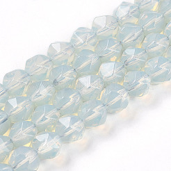 オパールビーズ連売り  多面カット  スターカットラウンドビーズ  7~8x6~7.5x6~7.5mm  穴：1mm  約48~49個/連  14.17~15.35''（36~39センチメートル）&nbsp;G-T139-8mm-49