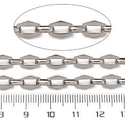 304 Stainless Steel Hexagon Link Chains&nbsp;CHS-S012-21P