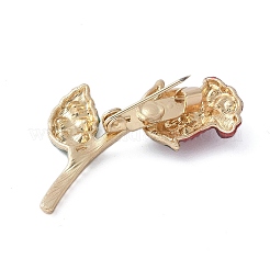 Alloy Rhinestone Brooches&nbsp;JEWB-H028-02G-01