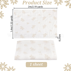 Flower Pattern Linen Cotton Fabric for Clothing Accessories&nbsp;DIY-WH0632-51