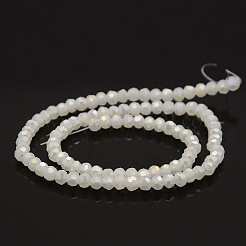 AB Color Plated Imitation Jade Glass Faceted(32 Facets) Round Beads Strands&nbsp;GLAA-A027-3mm-AB01