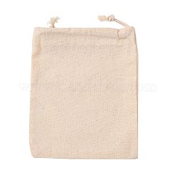 長方形の布包装袋  巾着袋  古いレース  15.5x12.5x0.064cm&nbsp;ABAG-N002-B-02
