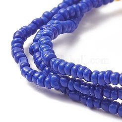 3Pcs 3 Color Evil Eye Lampwork & Glass Seed & Brass Beaded Triple Layer Multi-strand Bracelets Set for Women&nbsp;BJEW-JB09252