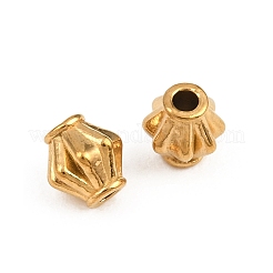 304ステンレススチールビーズ  18KGP本金メッキ  イオンプレーティング（ip）  双円錐形  5x5mm  穴：1.4mm&nbsp;STAS-D394-02M-G