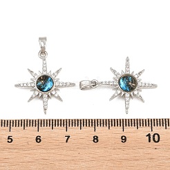 Brass Micro Pave Cubic Zirconia Pendants&nbsp;KK-C037-05P