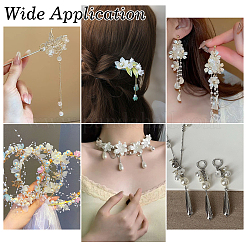 透明アクリルビーズキャップ280種類14個  花  艶消し  ホワイト  15~25x13~26mm  20個/スタイル&nbsp;FACR-AR0001-03