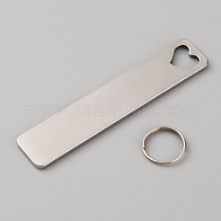 304 Stainless Steel Keychain&nbsp;KEYC-WH0004-32P