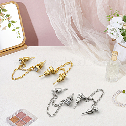 4 Pairs 2 Colors Zinc Alloy Crystal Rhinestone Stud Earrings&nbsp;EJEW-GO0002-09