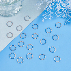 304ステンレススチール製リンキングリング100個  丸いリング  ステンレス鋼色  12x0.8~1mm&nbsp;STAS-UN0041-24