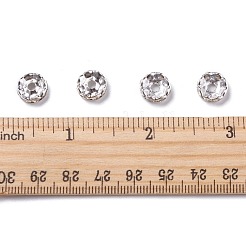 鉄クリスタルラインストーンスペーサービーズ  グレードA  ロンデル  波エッジ  銀  10x3.5mm  穴：2mm&nbsp;RB-A007-10MM-S