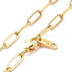 304 Stainless Steel Paperclip Chains Necklace&nbsp;NJEW-JN03593-01