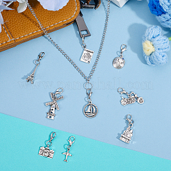 36Pcs 9 Style Alloy Pendant Decorations&nbsp;HJEW-GO00255