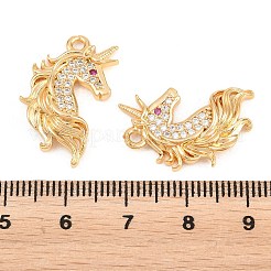 Brass Micro Pave Cubic Zirconia Pendants&nbsp;KK-A298-04G
