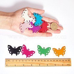 20個10色アルミブランクシャンデリア部品リンク  蝶の形  ミックスカラー  31x45x1mm  穴：2mm  2個/カラー&nbsp;ALUM-SZ0001-04