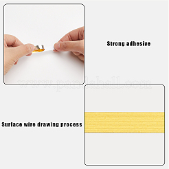 ペットエッジバンド  DIYテーブル用の粘着ベニヤエッジトリム  戸棚  家具  装飾トリム  ゴールド  8x0.2mm  約50m /ロール&nbsp;DIY-WH20031-054A-03